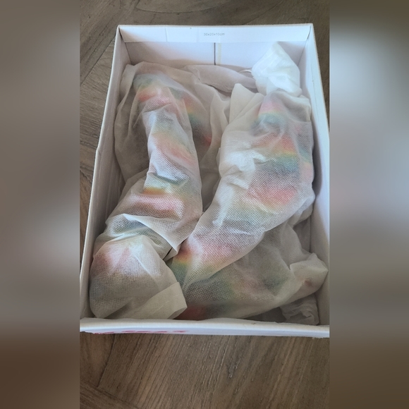 Jeffrey Campbell rainbow size 7 1/2 🌈 4 1/2  heels. - Picture 7 of 9